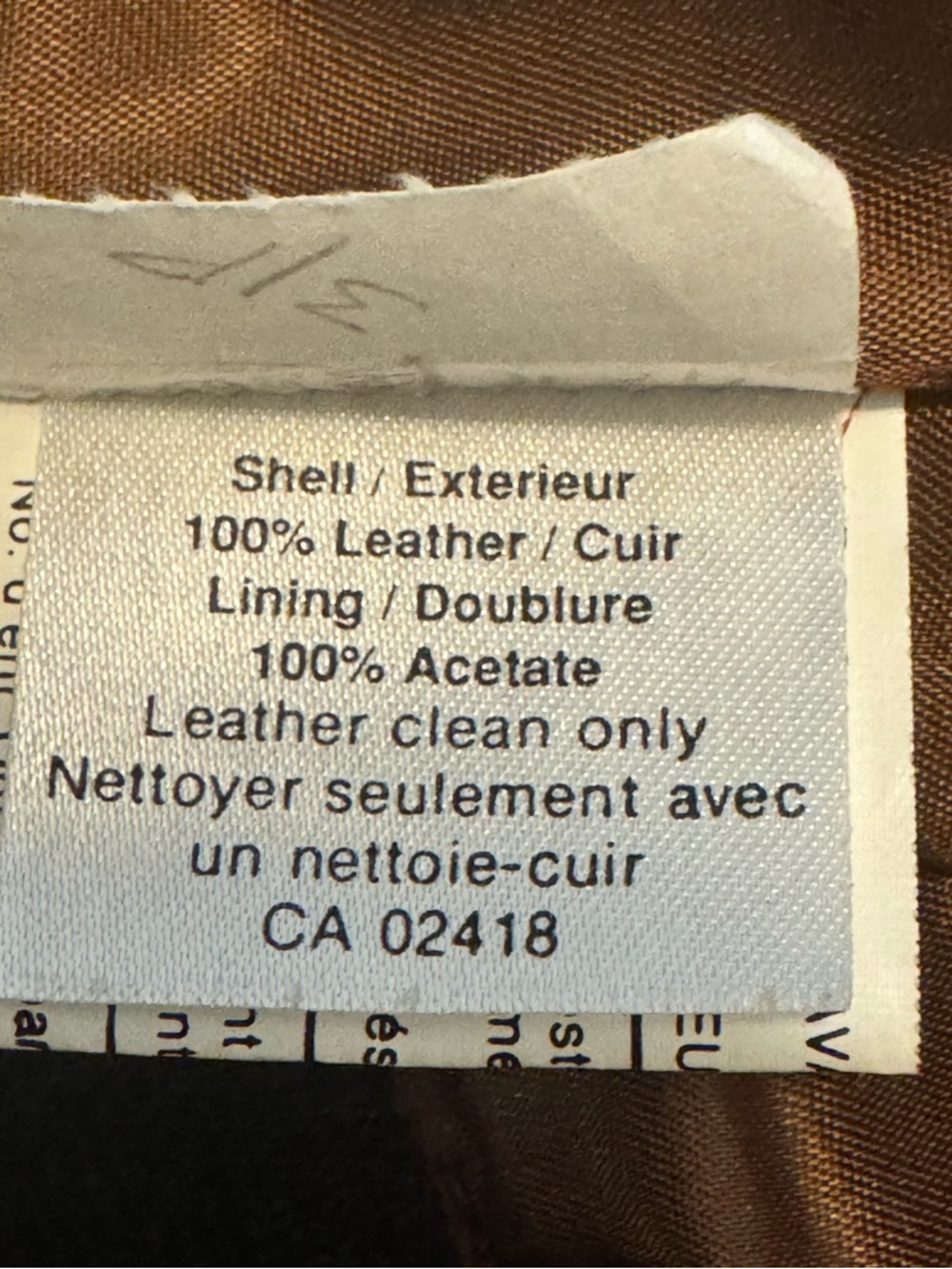 Cognac Suede Bomber Jacket with Striped Elastic Waist - Picture 11 of 11